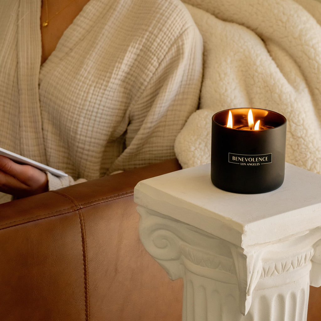 Benevolence LA 3-Wick Candle – Black Berries (Baies) – Large Christmas Scented Soy Candle | 14.5 oz, 45 Hour Burn
