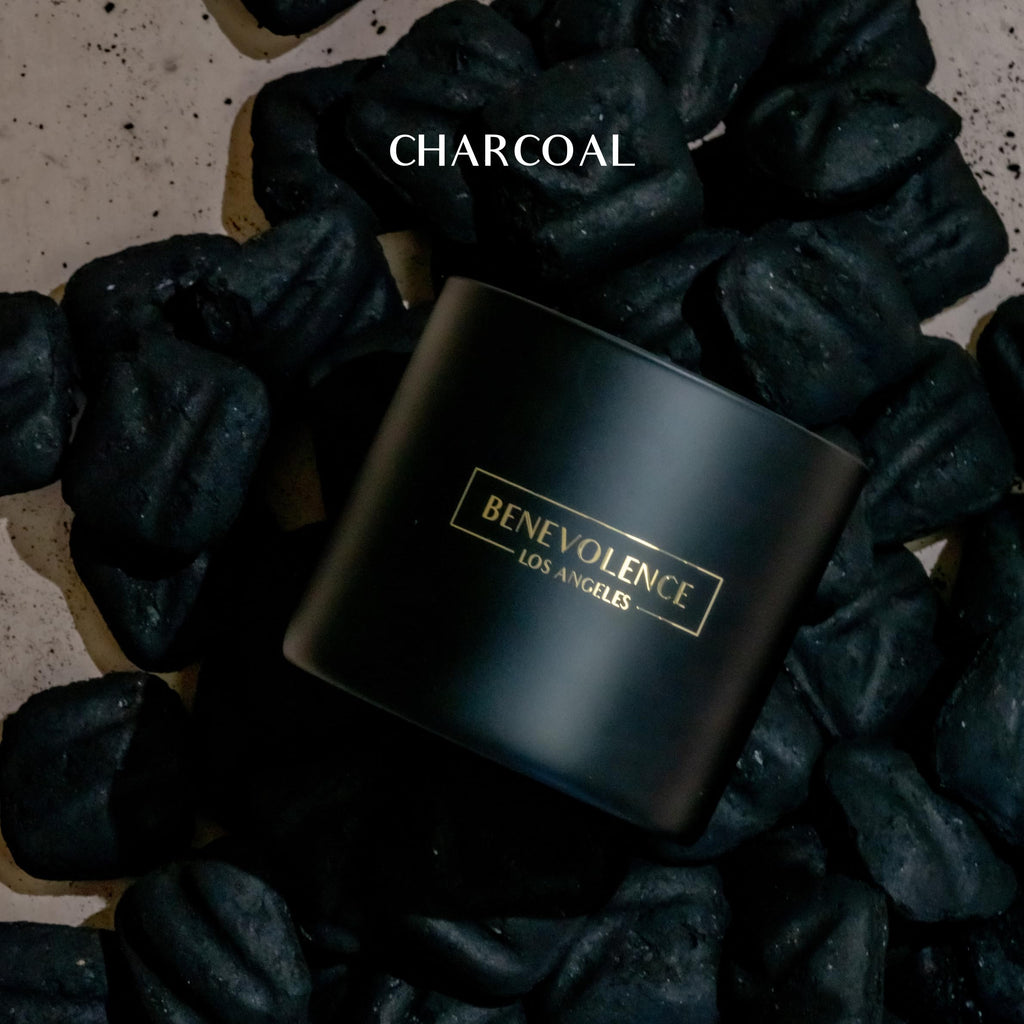 Benevolence LA 3 Wick Candle - Charcoal 14.5oz Soy Candle | Holiday Home Fragrance