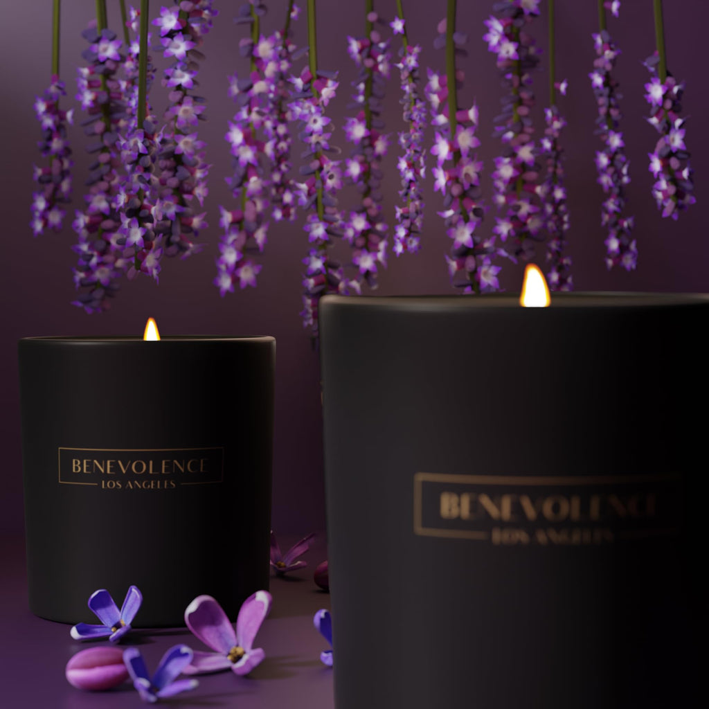 Benevolence Lavender & Lilac Soy Candle | 8oz Black Holiday