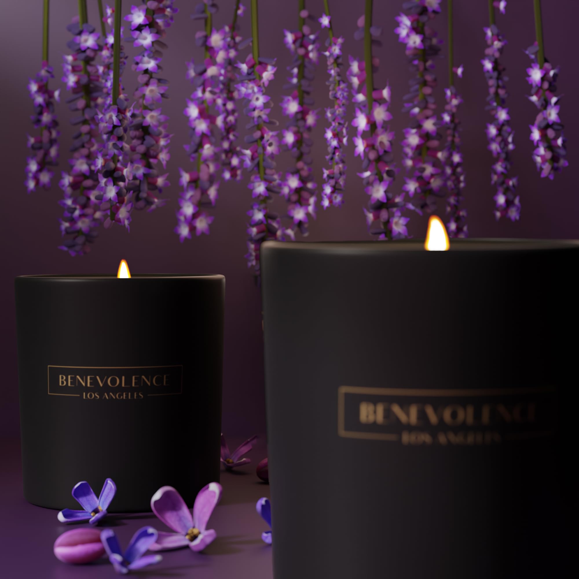 Benevolence Lavender & Lilac Soy Candle | 8oz Black Holiday