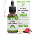 Benevolent 3mg Liquid Melatonin Drops – Fast-Acting Sleep Aid for Adults & Kids, Berry Vanilla (USA Made, 2 Month Supply)