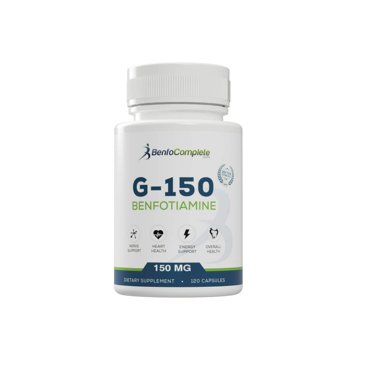 Benfocomplete Benfotiamine 150 mg – 120 Gelatin Capsules per Bottle | Pack of 3 Bottles