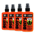 Ben's Tick & Insect Repellent - Travel-Size 30% DEET Bug Spray - 7 Hours Protection - Fragrance-Free - 3.4 oz (4 Pack)
