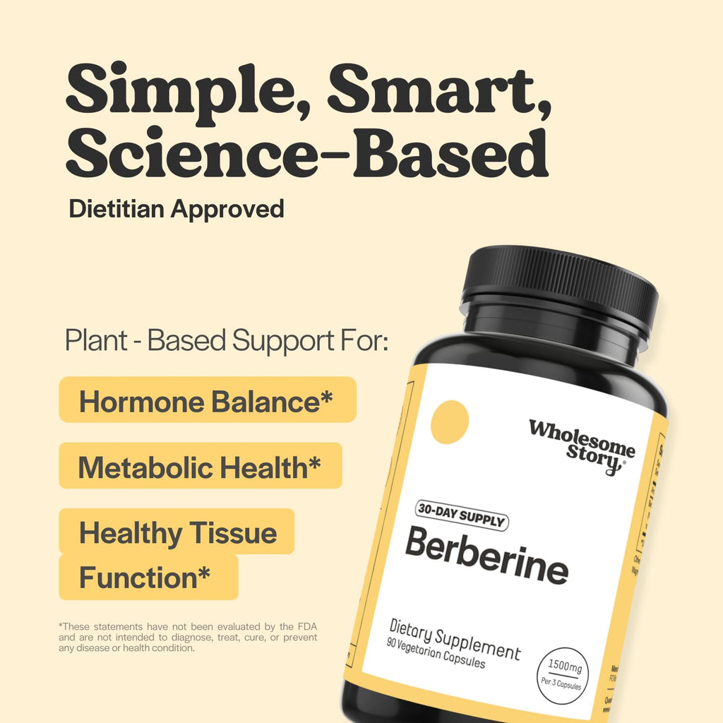 Berberine Supplement 1500mg – 97% Purity | 90 Capsules | Metabolic & Hormonal Support