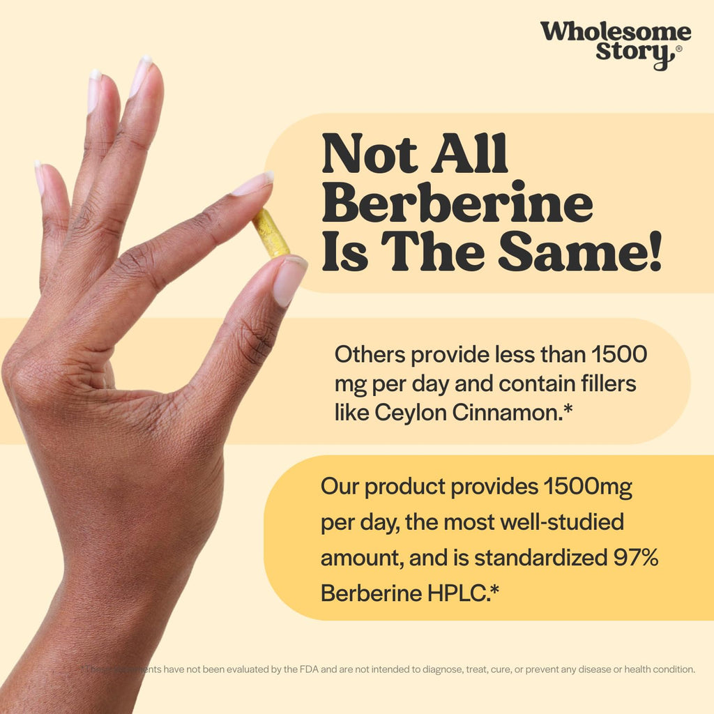 Berberine Supplement 1500mg – 97% Purity | 90 Capsules | Metabolic & Hormonal Support
