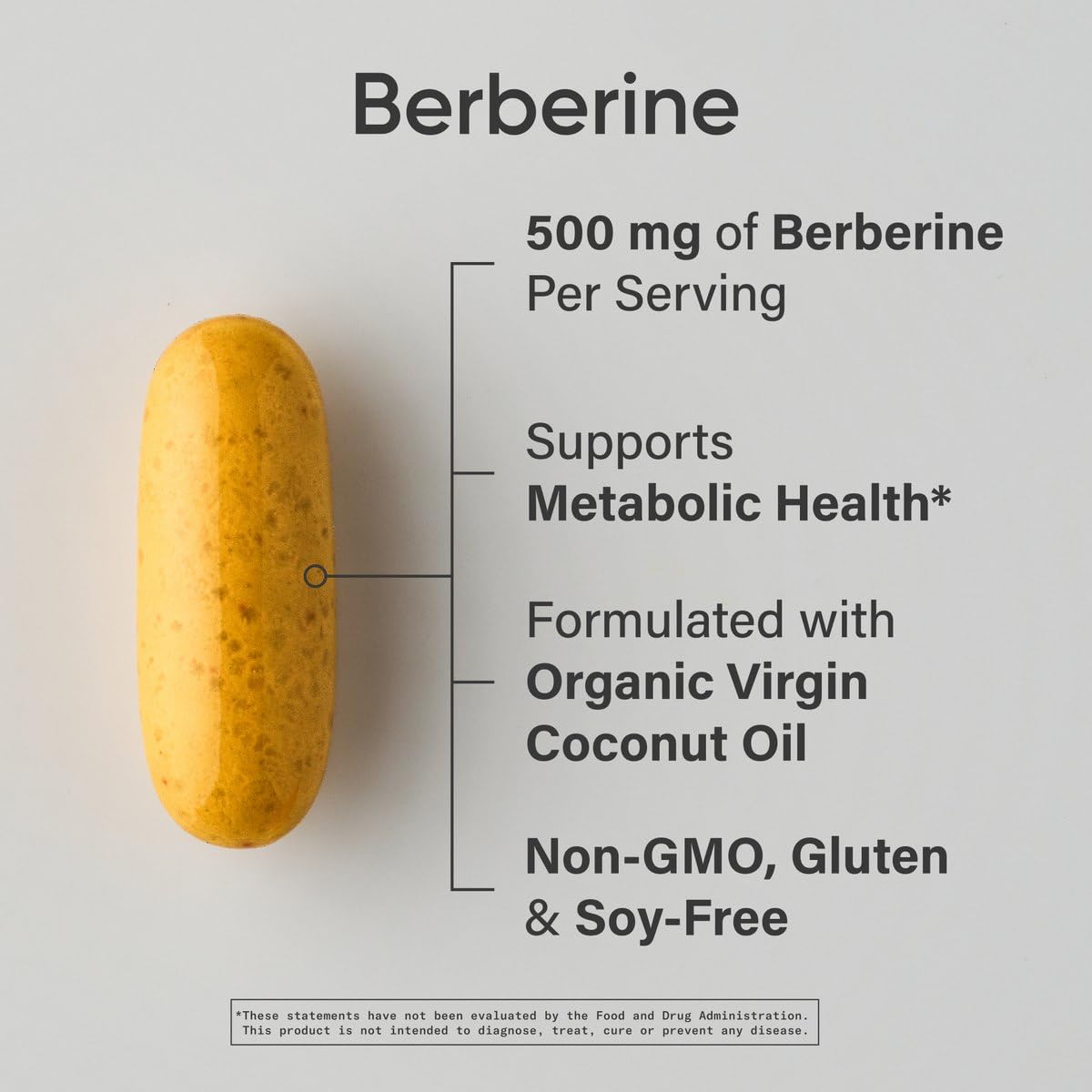 Sports Research Berberine 500mg Softgels with Coconut Oil