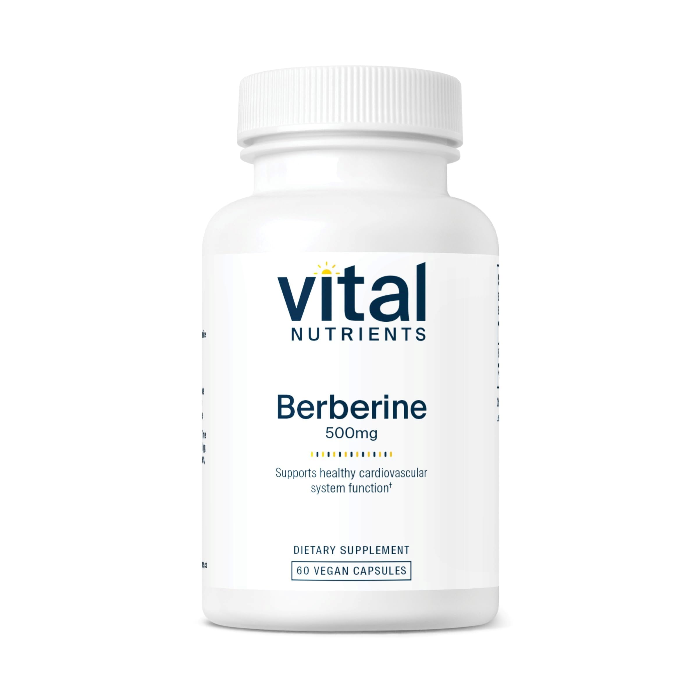 Vital Nutrients Berberine 500 mg Vegan Capsule — Supports Gut Function & Normal Triglyceride Levels | Gluten, Dairy & Soy Free | 60 Capsules