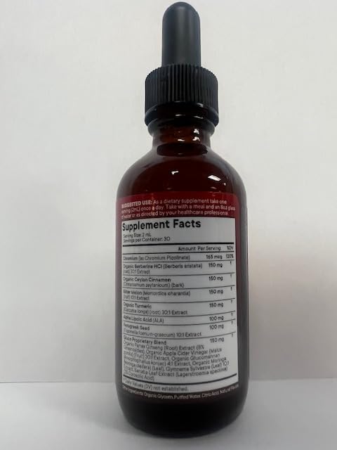 Berberine with Ceylon Cinnamon Liquid Drops – Immune Support & Metabolism 8 oz
