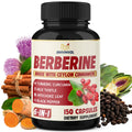 Berberine with Ceylon Cinnamon, Turmeric, Milk Thistle, Artichoke & Black Pepper - 150 Count