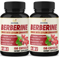 2 Pack Berberine HCl + Cinnamon, Turmeric & Milk Thistle - Immune Support