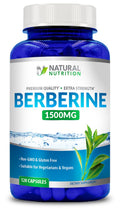 Natural Berberine HCL Extra Strength 1500mg - 120 Capsules | Gluten Free & Non-GMO