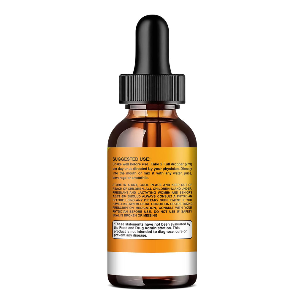 Berberine Liquid Drops 1500mg with Cinnamon & Pineapple Flavor – 2 Fl Oz