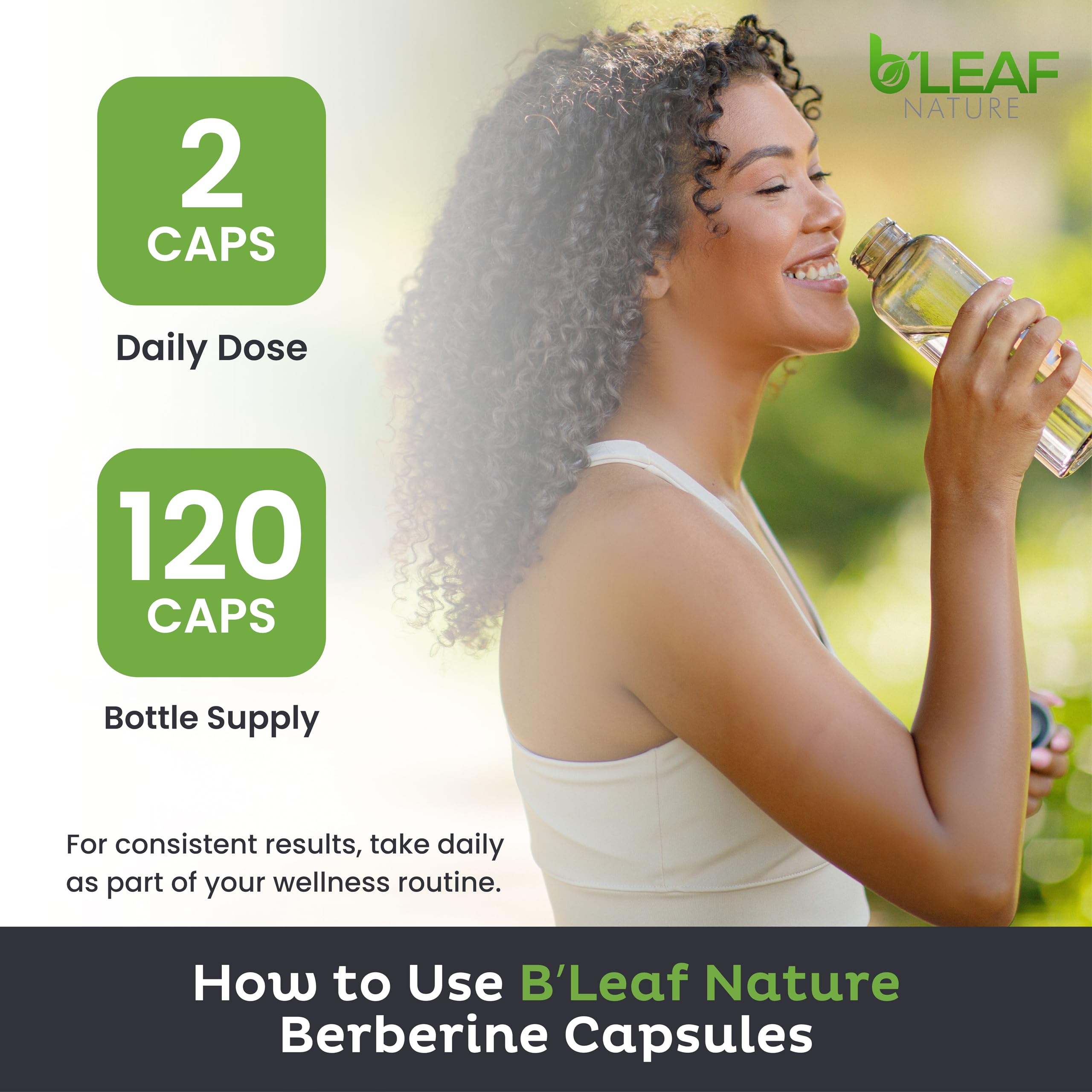 B’Leaf Nature Berberine Phytosome – 120 Capsules (1100mg) – Metabolic & Cardiovascular Support
