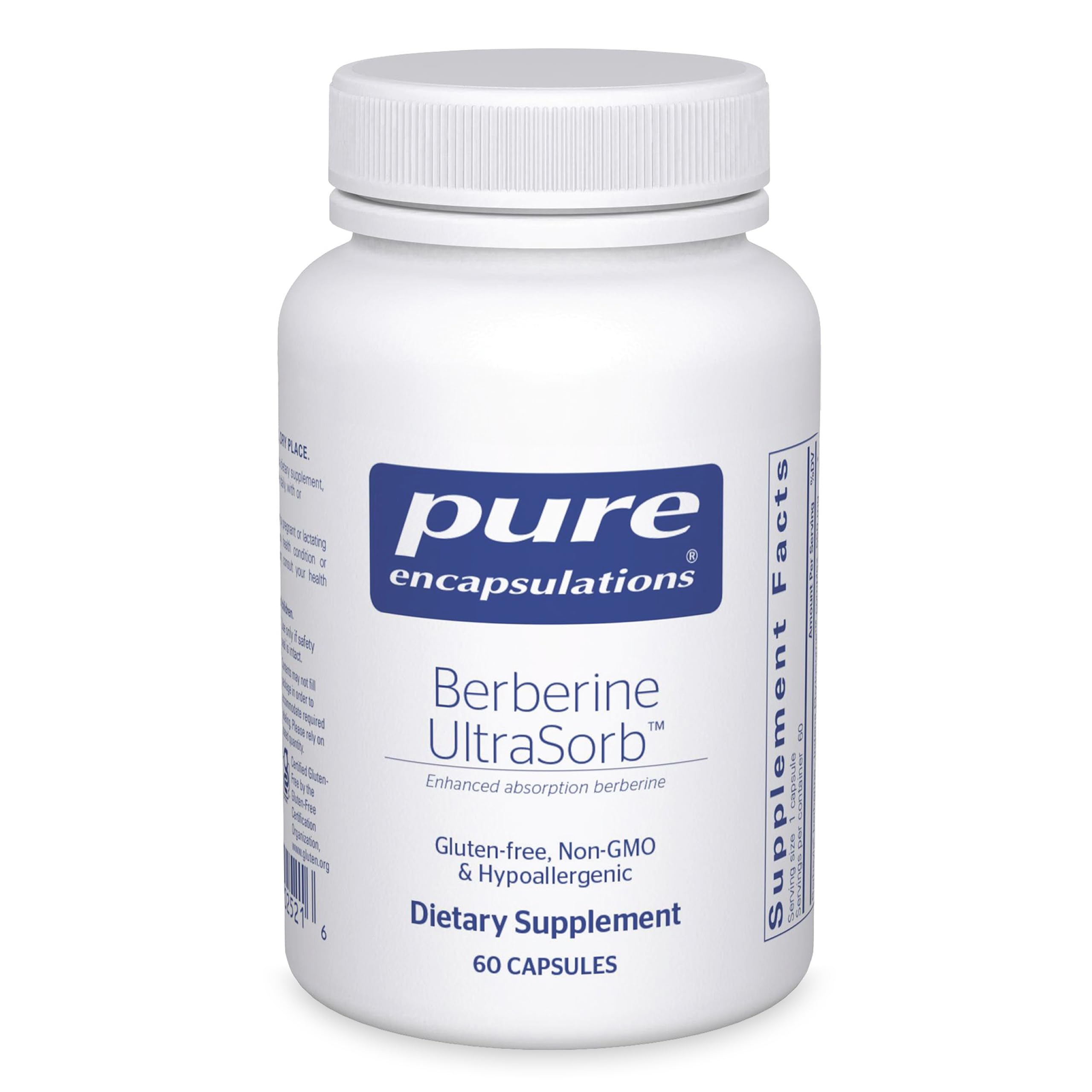 Pure Encapsulations Berberine UltraSorb 550 mg | Enhanced Absorption Berberine Phytosome | 60 capsules