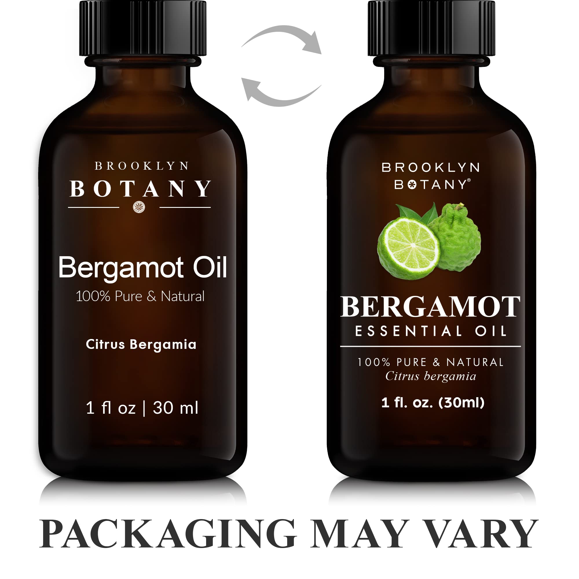 Brooklyn Botany Bergamot Essential Oil - 100% Pure & Premium Grade - 1 Fl Oz
