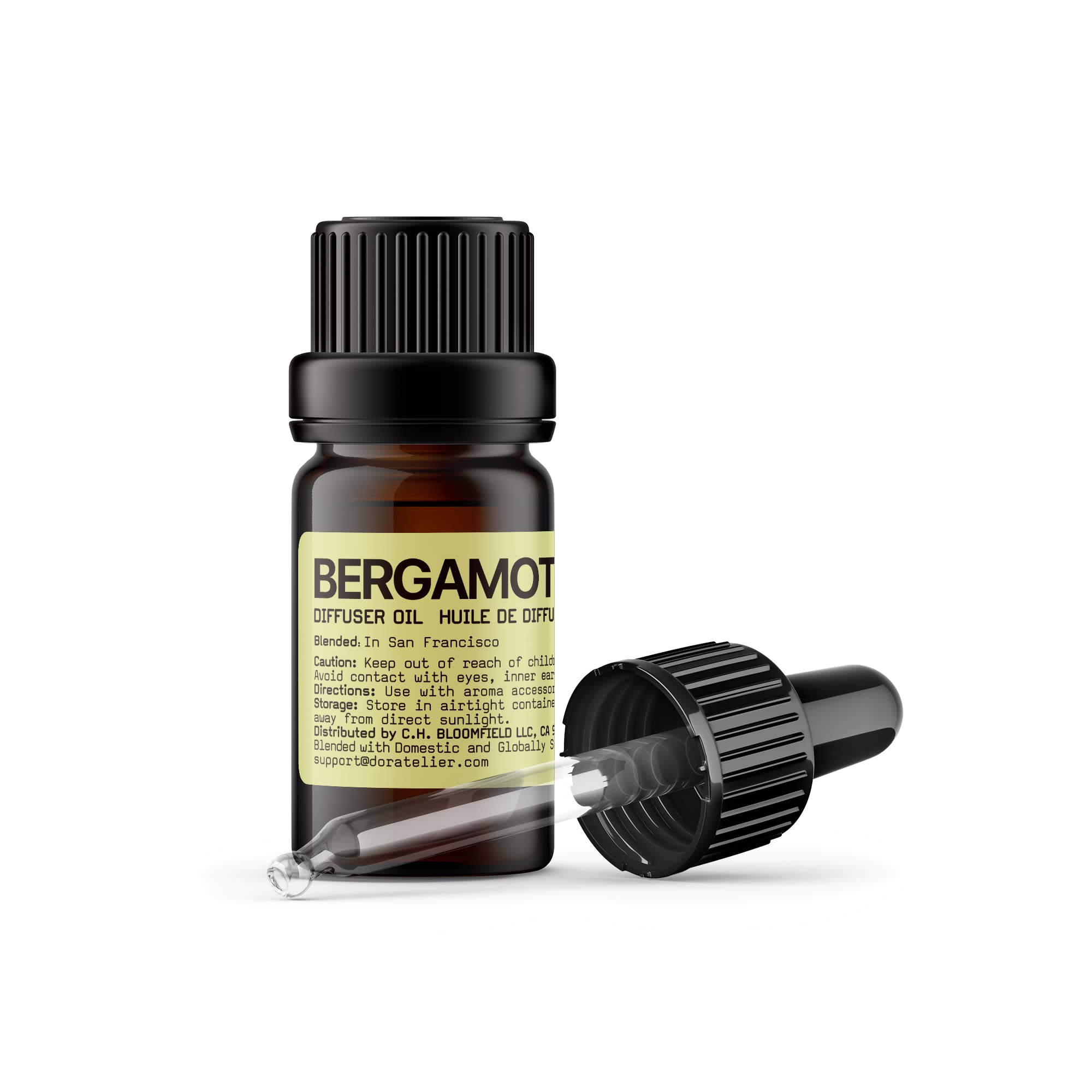 Bergamote Diffuser Oil – Fresh & Delicate Bergamot, Petitgrain, Grapefruit, Vanilla & Cedarwood Blend for Ultrasonic Diffusers
