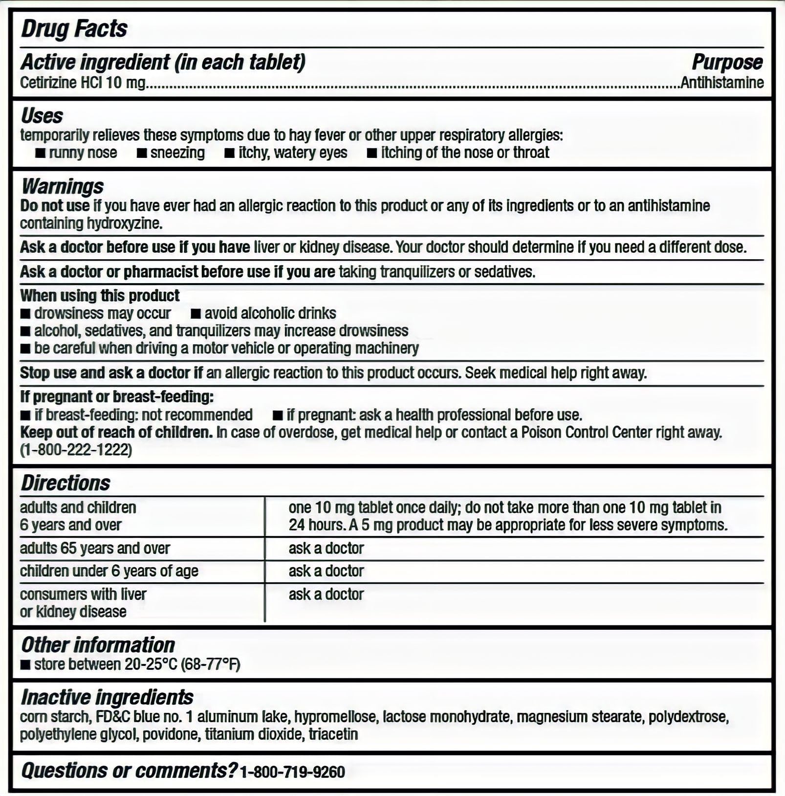 berkley jensen 24 Hour Allergy Relief (365-Count) - 10 mg Cetirizine Hydrochloride Antihistamine