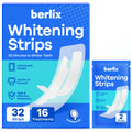 Berlix Teeth Whitening Strips - 32 Count (16 Treatments) | Enamel Safe & Gentle