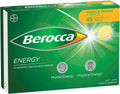 Berocca Energy Mango-Orange Flavor Effervescent Tablets – Vitamin B & C, 45 Count