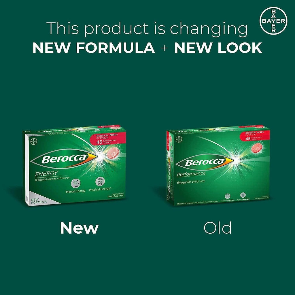 Berocca Performance Original Berry - 45 Effervescent Tablets | Energy & Focus