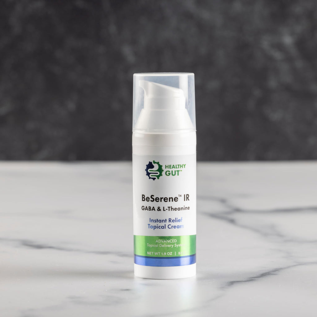 Healthy Gut BeSerene IR | GABA & L-Theanine | Instant Relief Topical Cream | 1.9 OZ