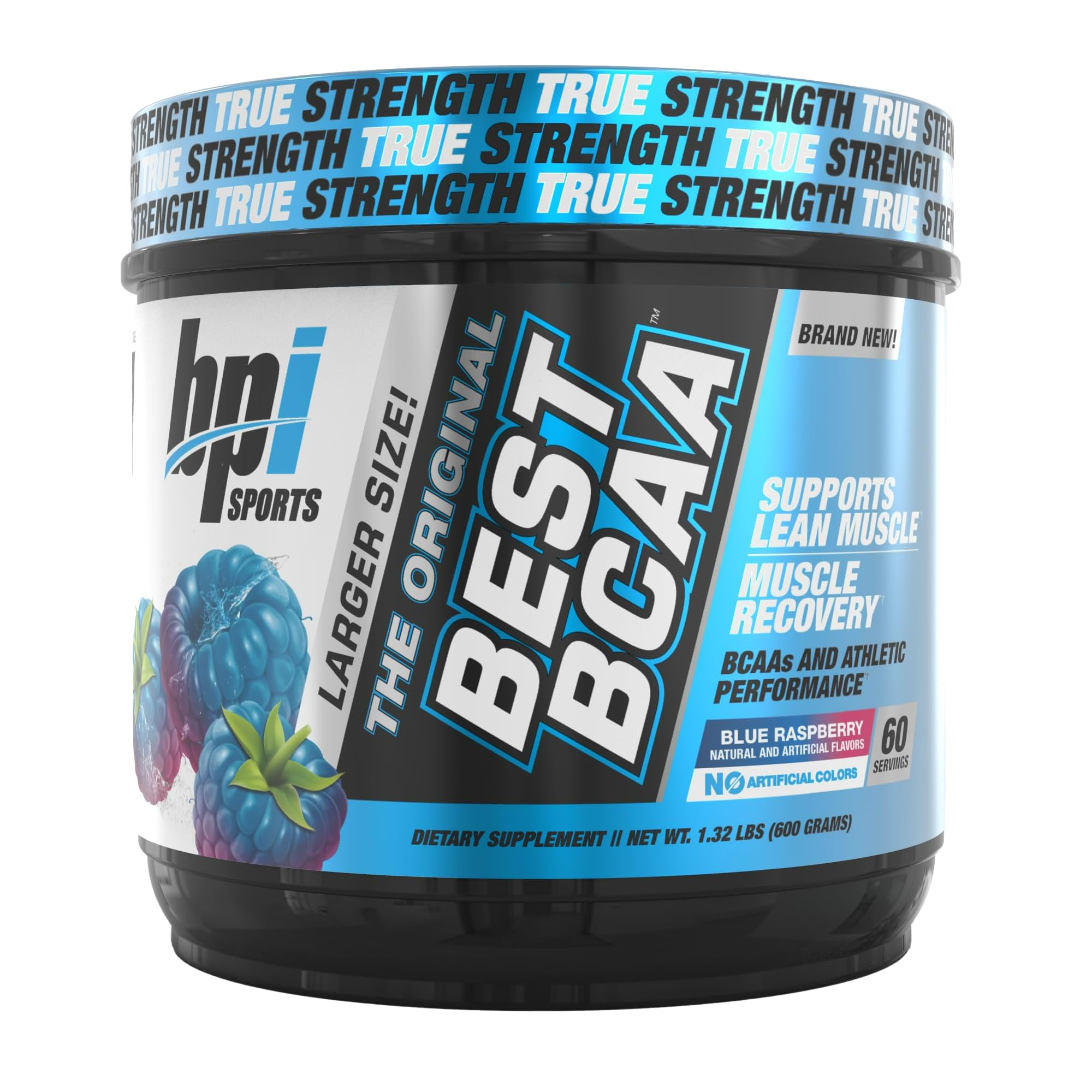 BPI Sports Best BCAA - Blue Raspberry Powder (60 Servings, 21.12 oz)
