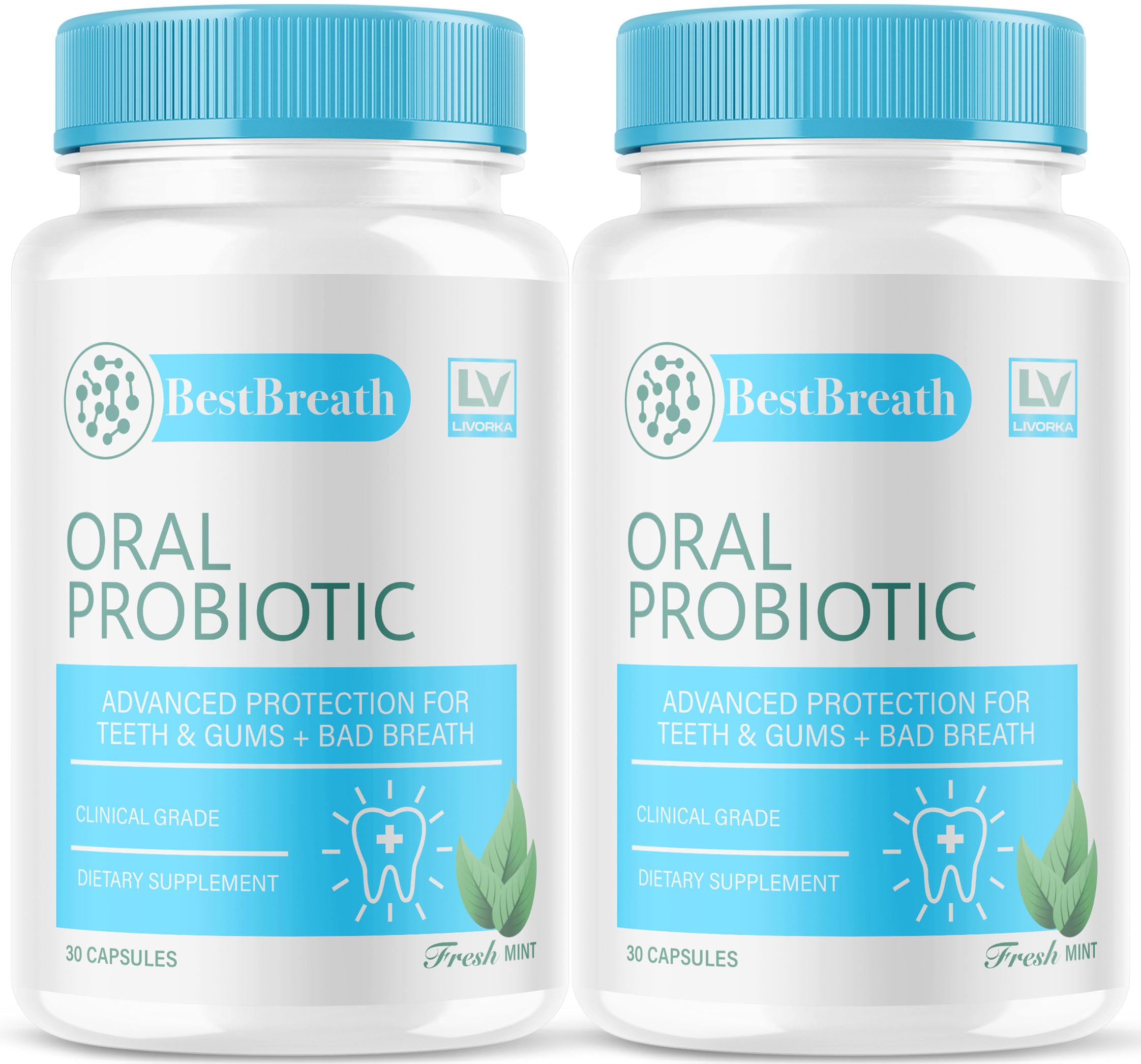 2 Pack - Best Breath - Best Breath Oral Probiotic, Best Breath Probiotic, Best Breath Pills, BestBreath, Best Breathe 60 Capsules for 2 Months, Best Breath Oral Probiotics for Mounth Bad Breath.