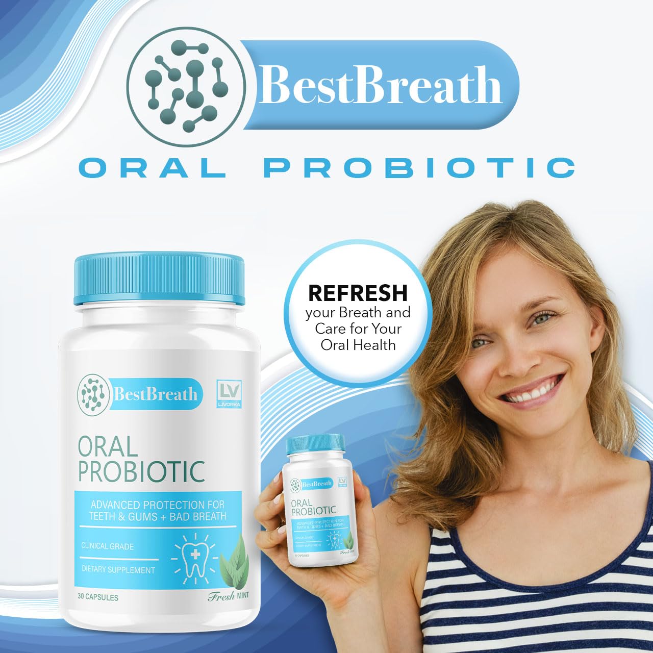 Best Breath Oral Probiotic 3 Pack – 90 Capsules (3 Months) | Bad Breath Solution