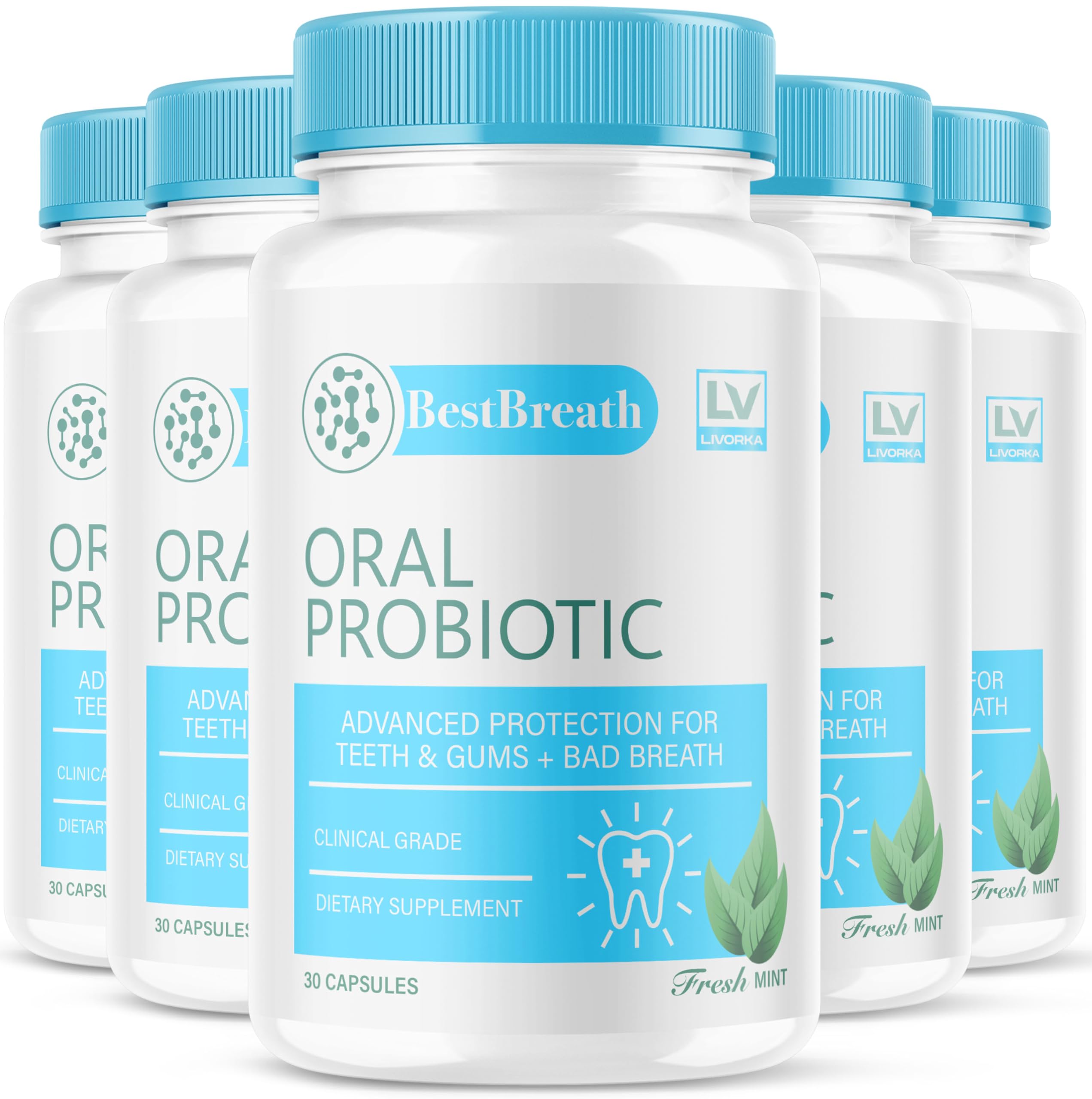 Best Breath Oral Probiotic 5 Pack – 150 Capsules (5 Months)