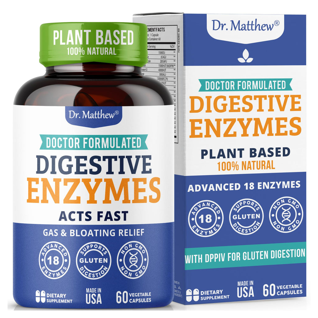Best Digestive Enzymes for Women & Men – Lactase, Lipase, Amylase, Bromelain | Gallbladder Support
