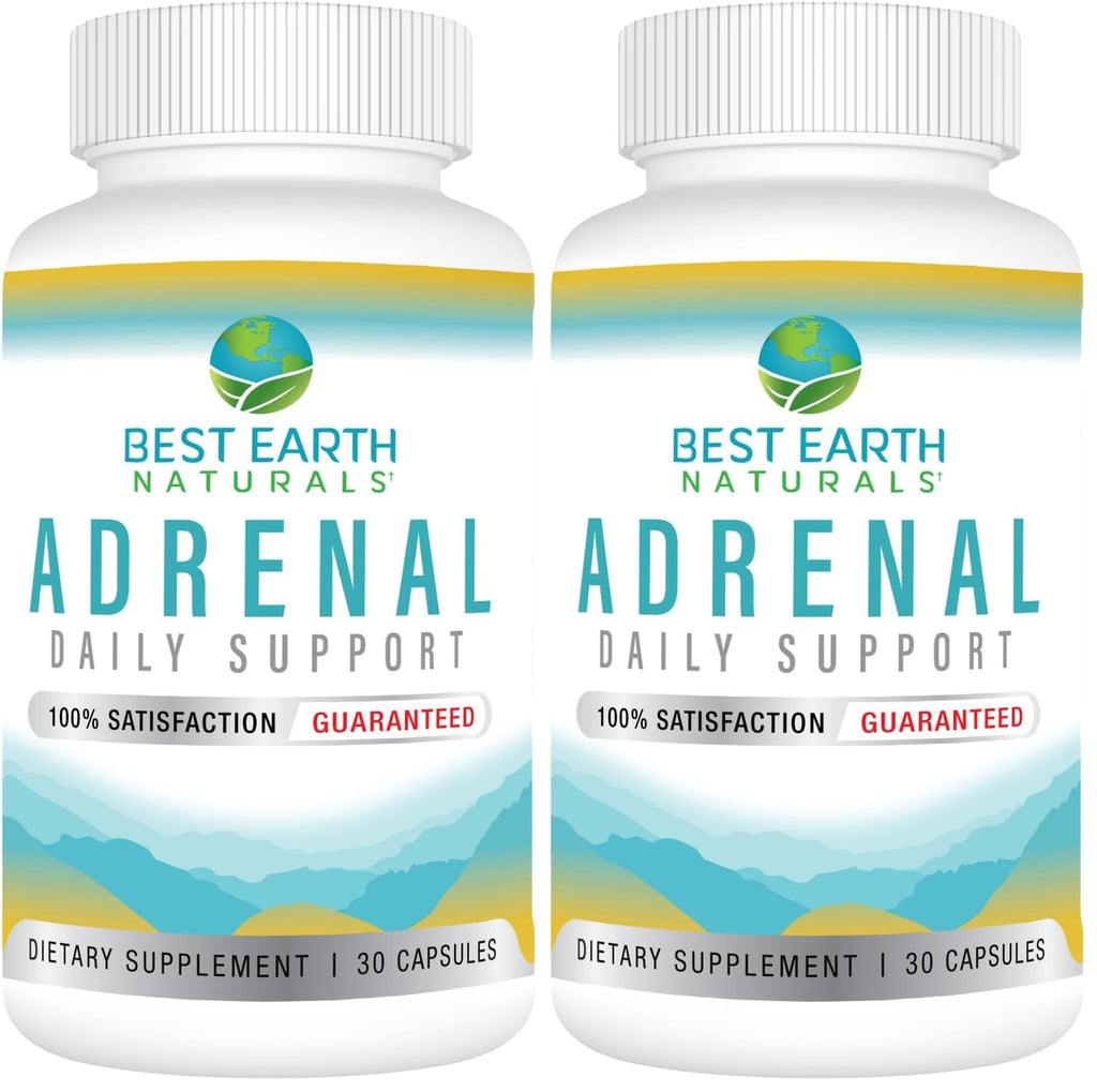 Best Earth Naturals Adrenal Support for Adults – Cortisol & Energy (30 Day Pack 2)