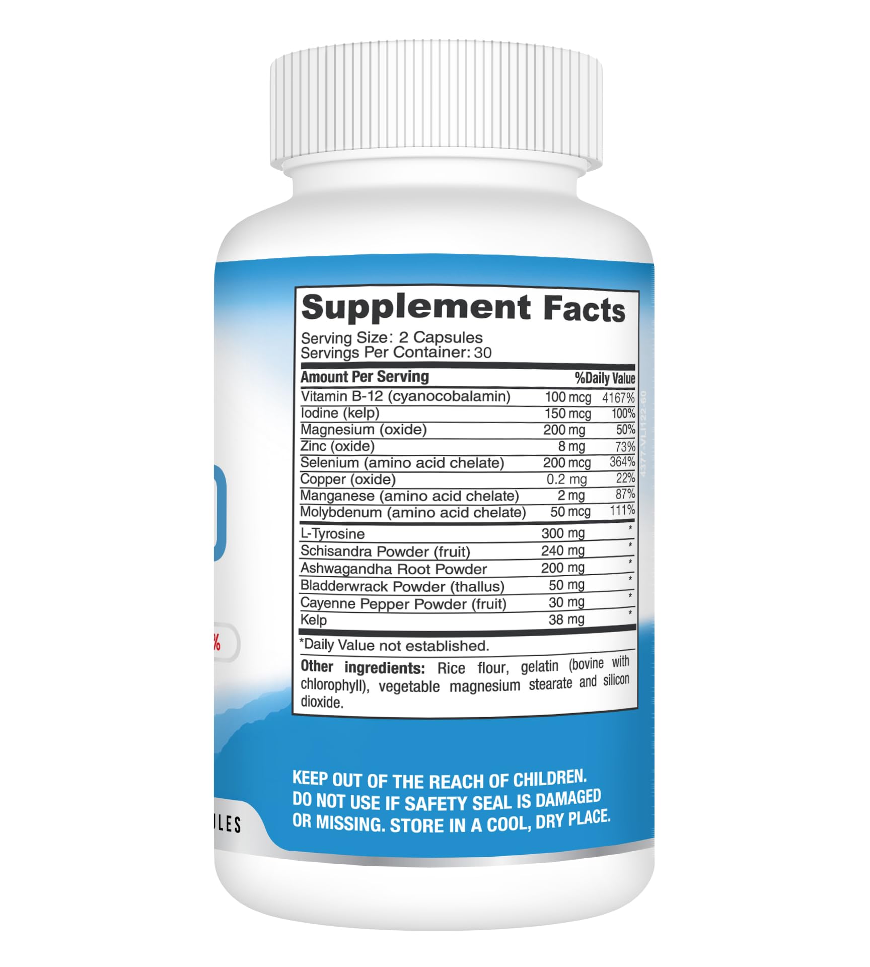 Best Earth Naturals Thyroid Support Supplement for Women and Men - 60 Capsules