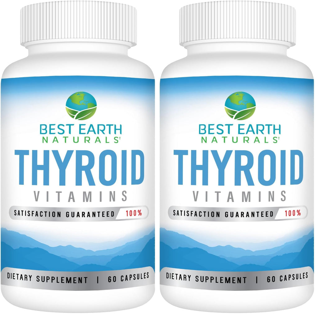 Best Earth Naturals Thyroid Support – 60 Capsules, Pack of 2