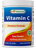 Best Naturals 100% Pure Vitamin C Powder 1 lb (454 g) – Ascorbic Acid