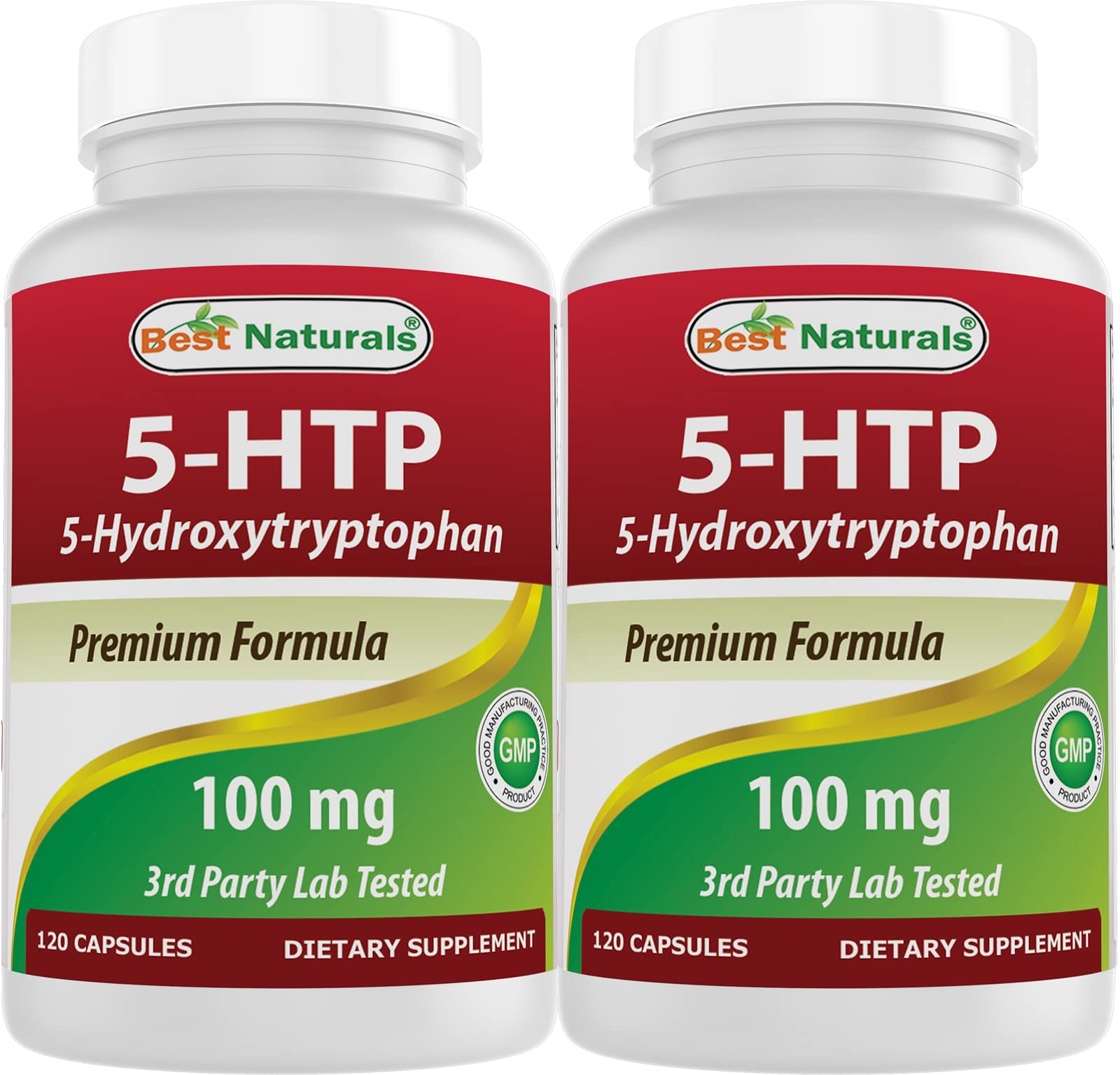 Best Naturals 2-Pack 5-HTP (5-hydroxytryptophan) 100 mg - 120 Capsules
