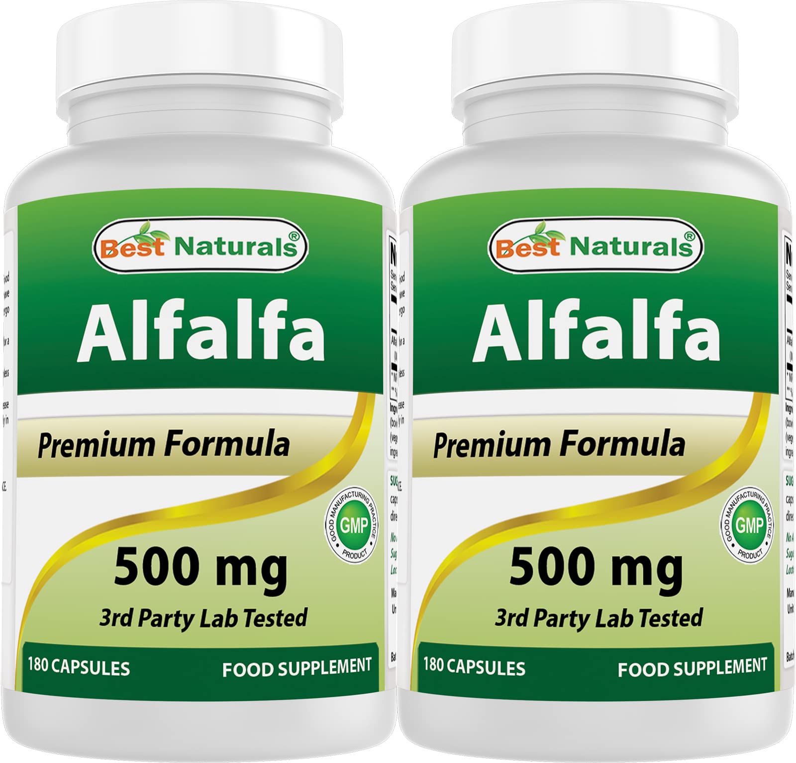 Best Naturals Alfalfa Green Super Food 500 mg – 180 Capsules (Pack of 2)