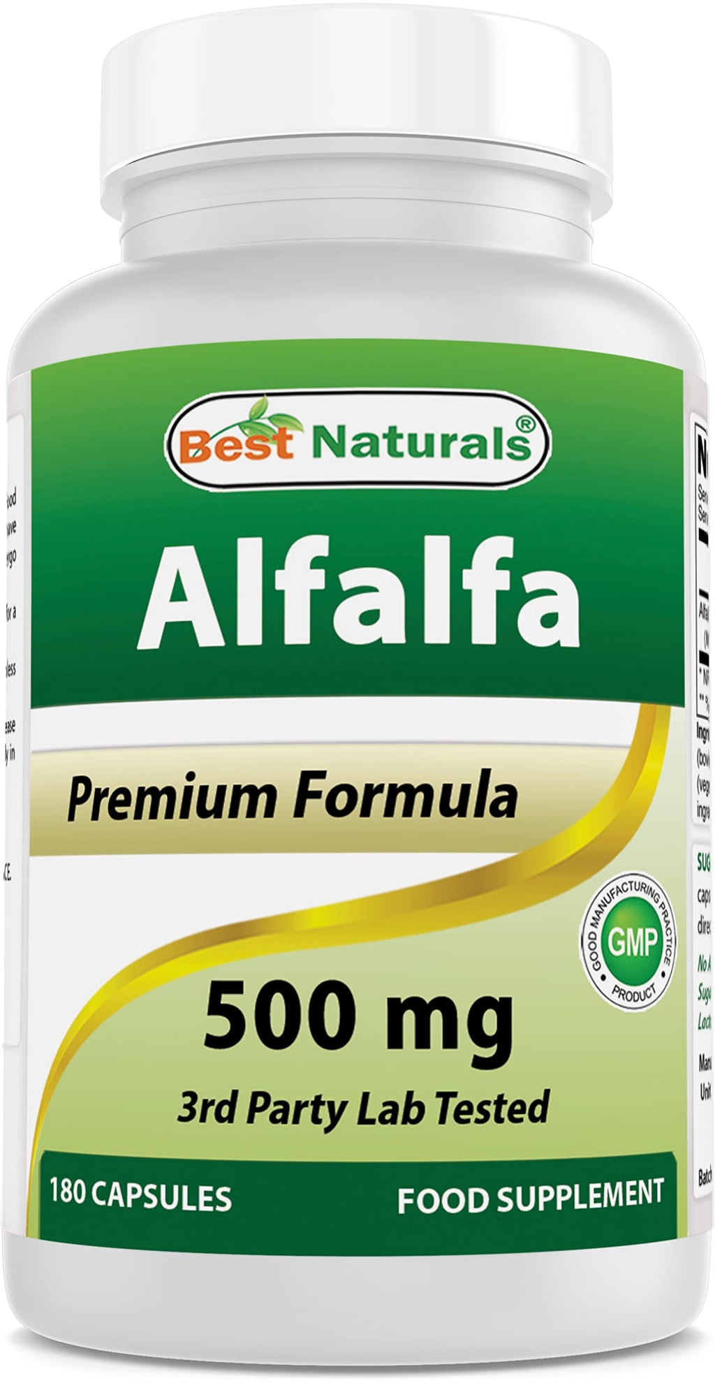 Best Naturals Alfalfa Green Super Food – 500 mg, 180 Capsules (Pack of 1)