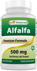 Best Naturals Alfalfa Green Super Food – 500 mg, 180 Capsules (Pack of 1)