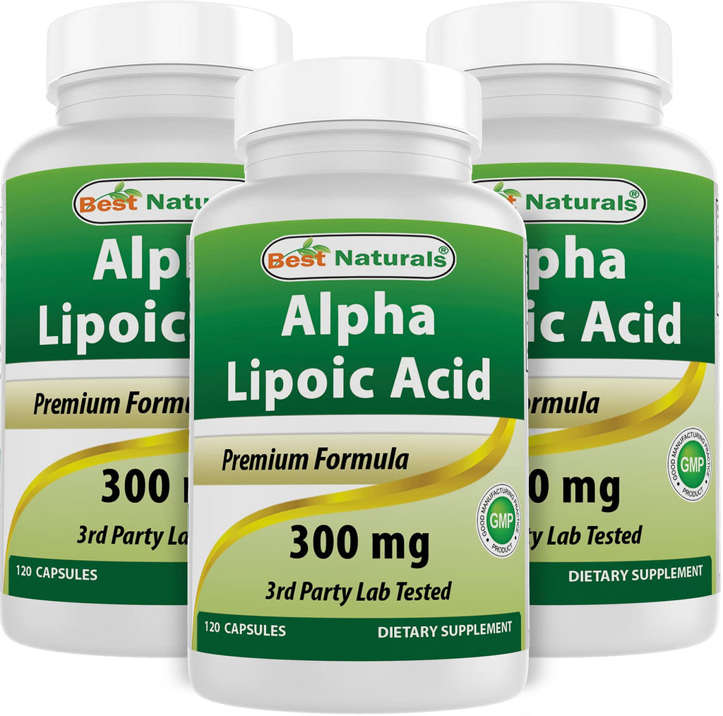 Best Naturals Alpha Lipoic Acid 300 mg - 120 Capsules (Pack of 3)