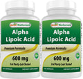 Best Naturals Alpha Lipoic Acid 600 mg | 120 Count (Pack of 2) – Non-GMO, Gluten Free