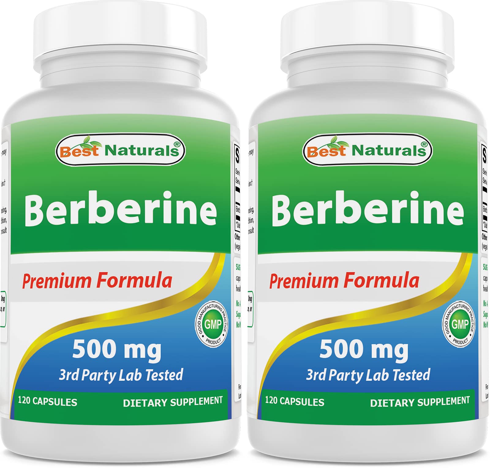 Best Naturals Berberine 500mg 120 Capsules – Immune, Cardiovascular & GI Support (Pack of 2)