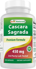 Best Naturals Cascara Sagrada 450 mg – 250 Capsules | Non-GMO, Gluten-Free, Made in USA