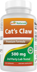 Best Naturals Cat's Claw Capsule 500 mg – 240 Count | Non-GMO, Gluten-Free