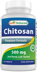Best Naturals Chitosan 500 mg – 120 Tablets | Non-GMO & Gluten Free