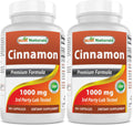 Best Naturals Cinnamon 2000 mg Equivalent with Chromium 400 mcg per Serving - Metabolism Support - 180 Capsules (Pack of 2)