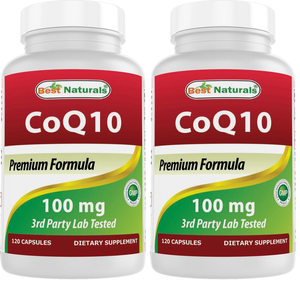 Best Naturals COQ10 100 mg - 120 Capsules per Bottle (Pack of 2)