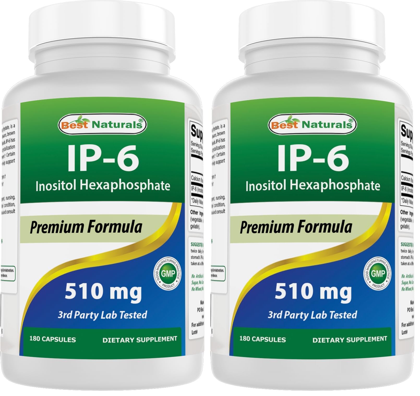 Best Naturals IP-6 510 mg 180 Capsules – Pack of 2