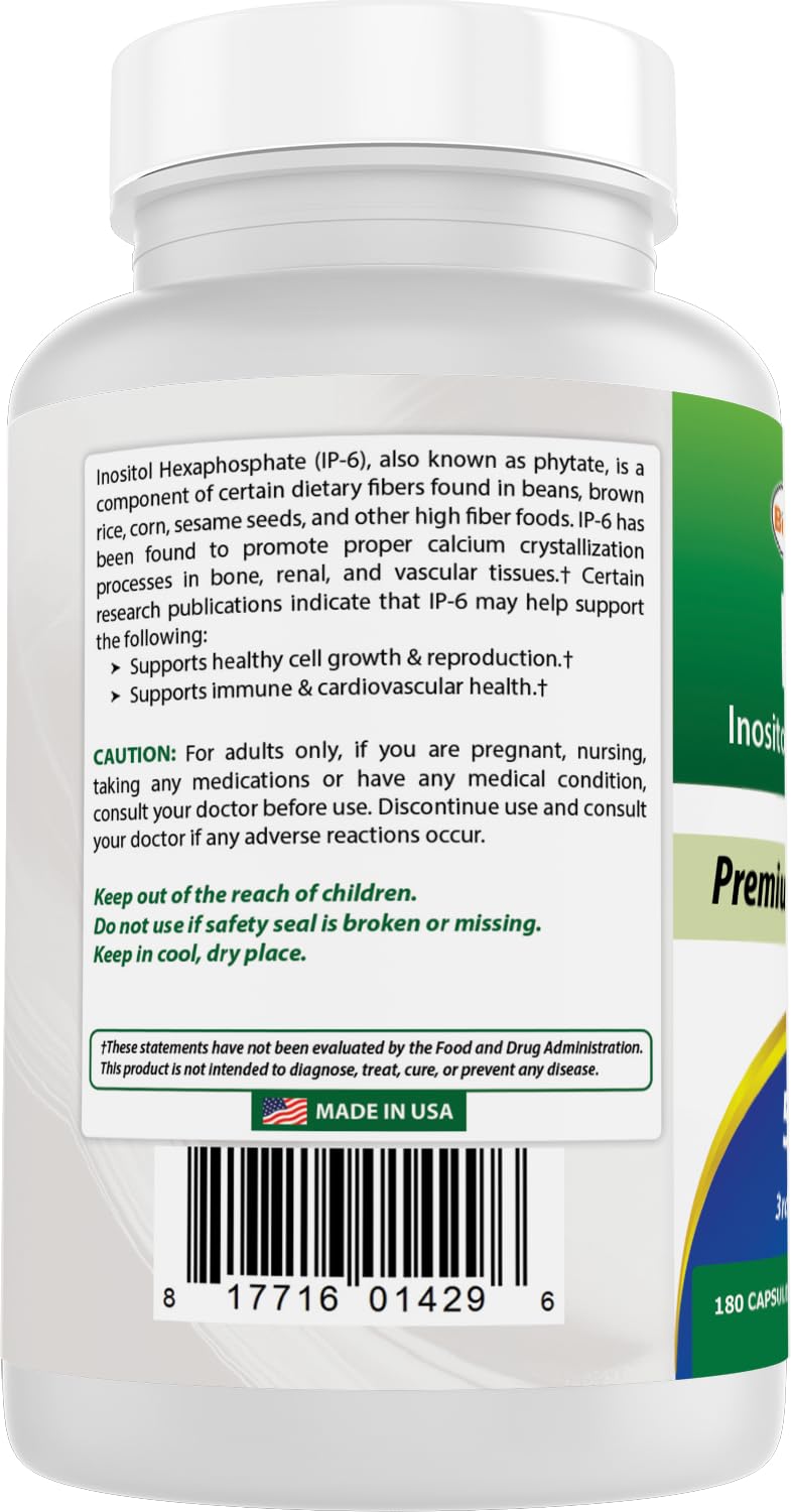 Best Naturals IP-6 510 mg 180 Capsules – Pack of 2