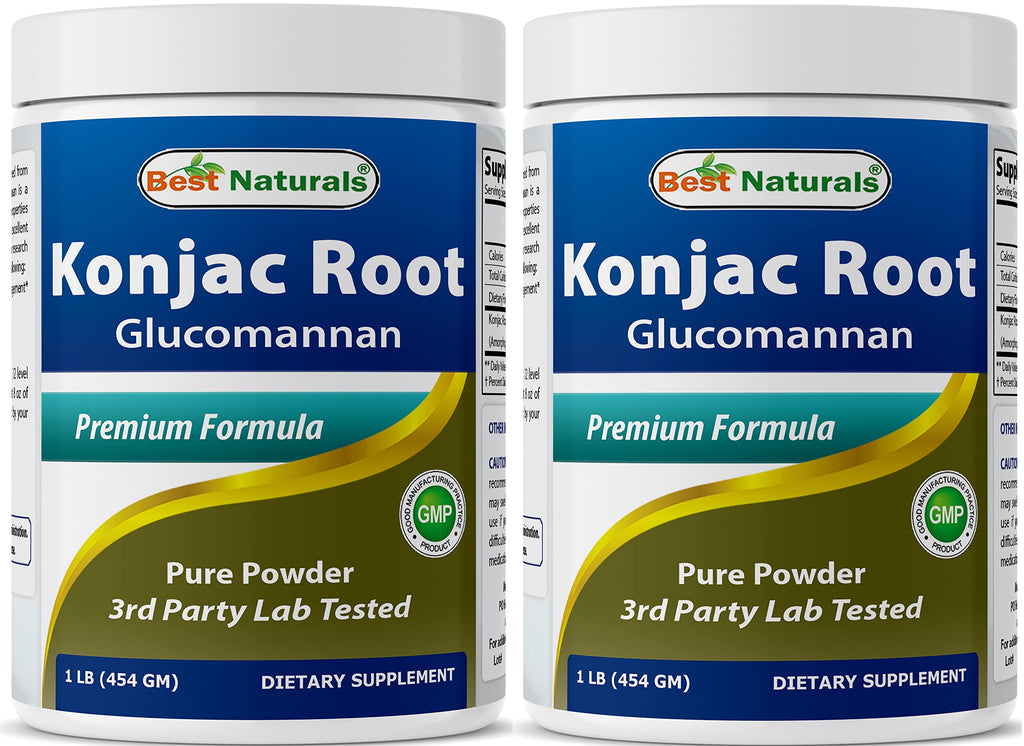 Best Naturals Konjac Glucomannan 2000mg per Serving - 2x1lb Packs