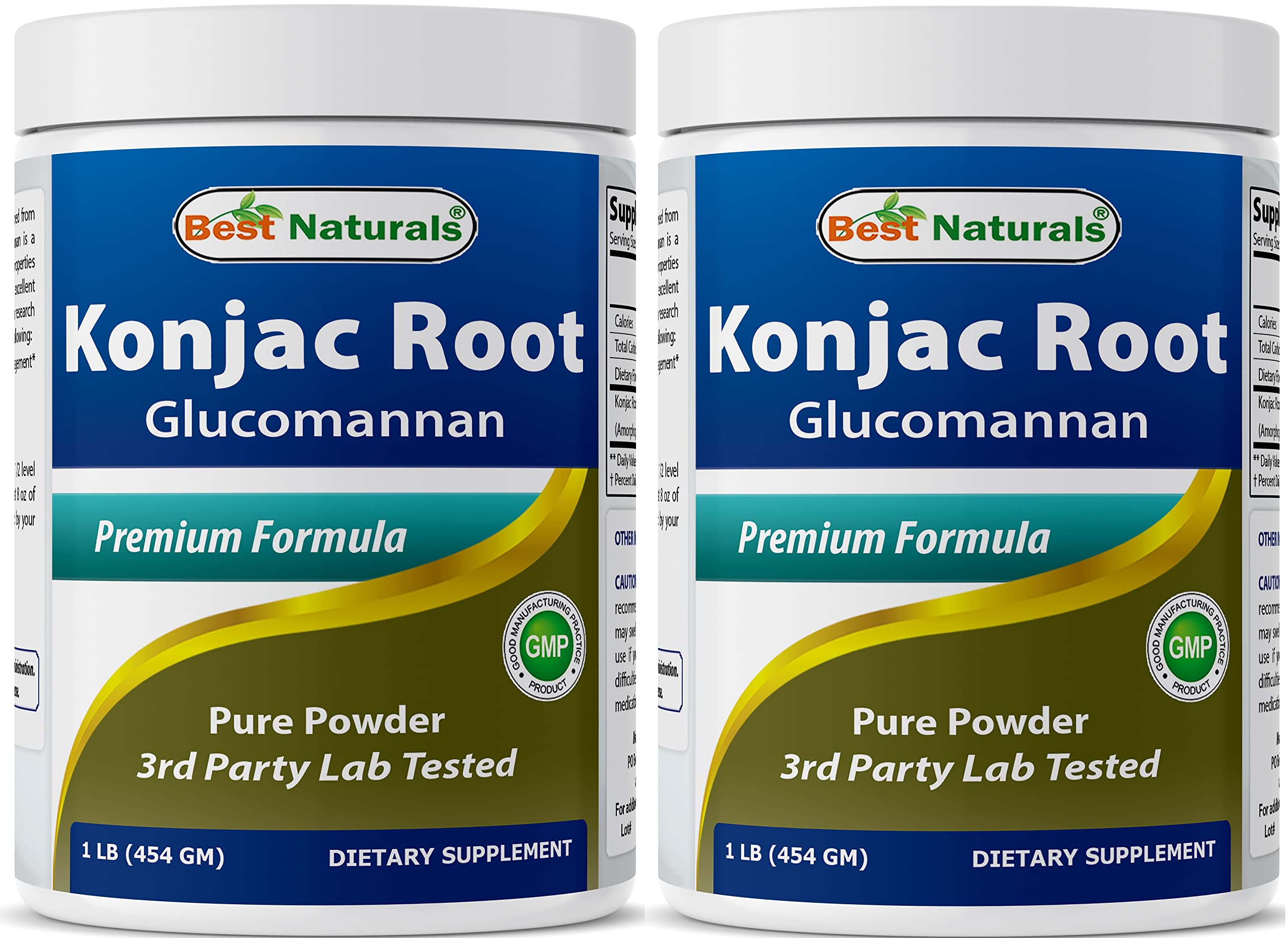 Best Naturals Konjac Glucomannan 2000mg per Serving - 2x1lb Packs